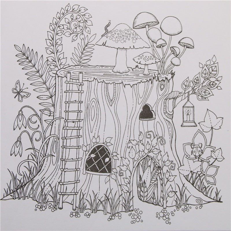 Enchanted Forest English Edition Coloring Book For Children